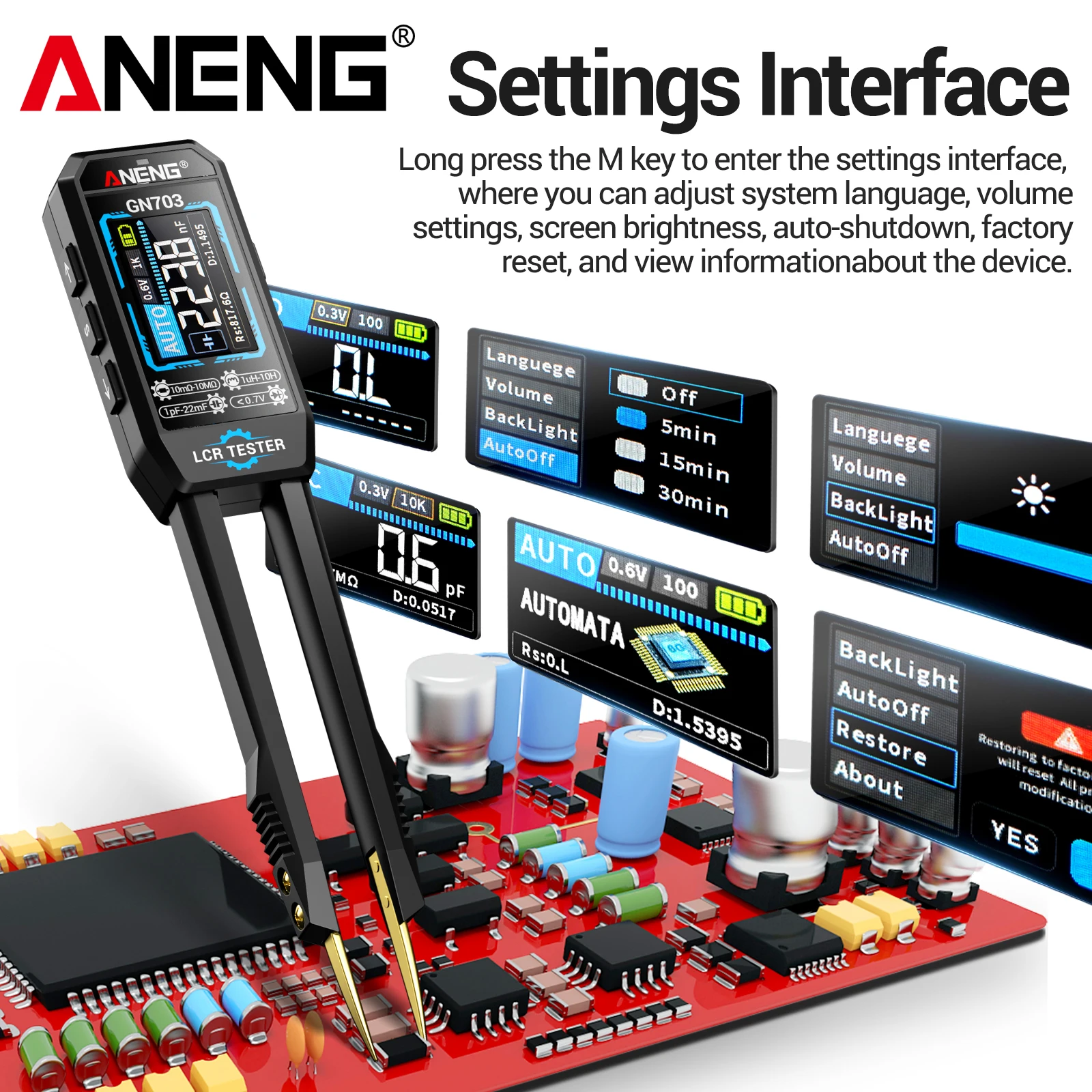 ANENG GN703 USB Rechargeable P - Electronics Repairs ulasan dan harga