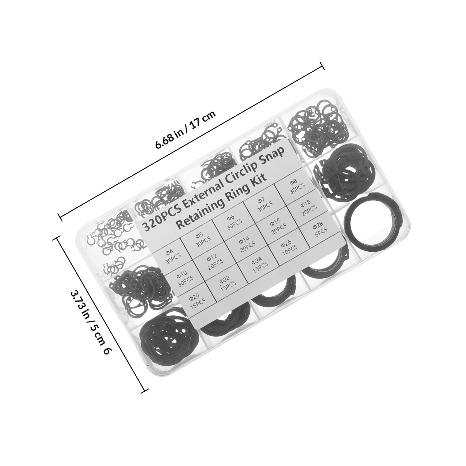 320Pcs Retaining Rings Assortm - Electronics Repairs ulasan dan harga